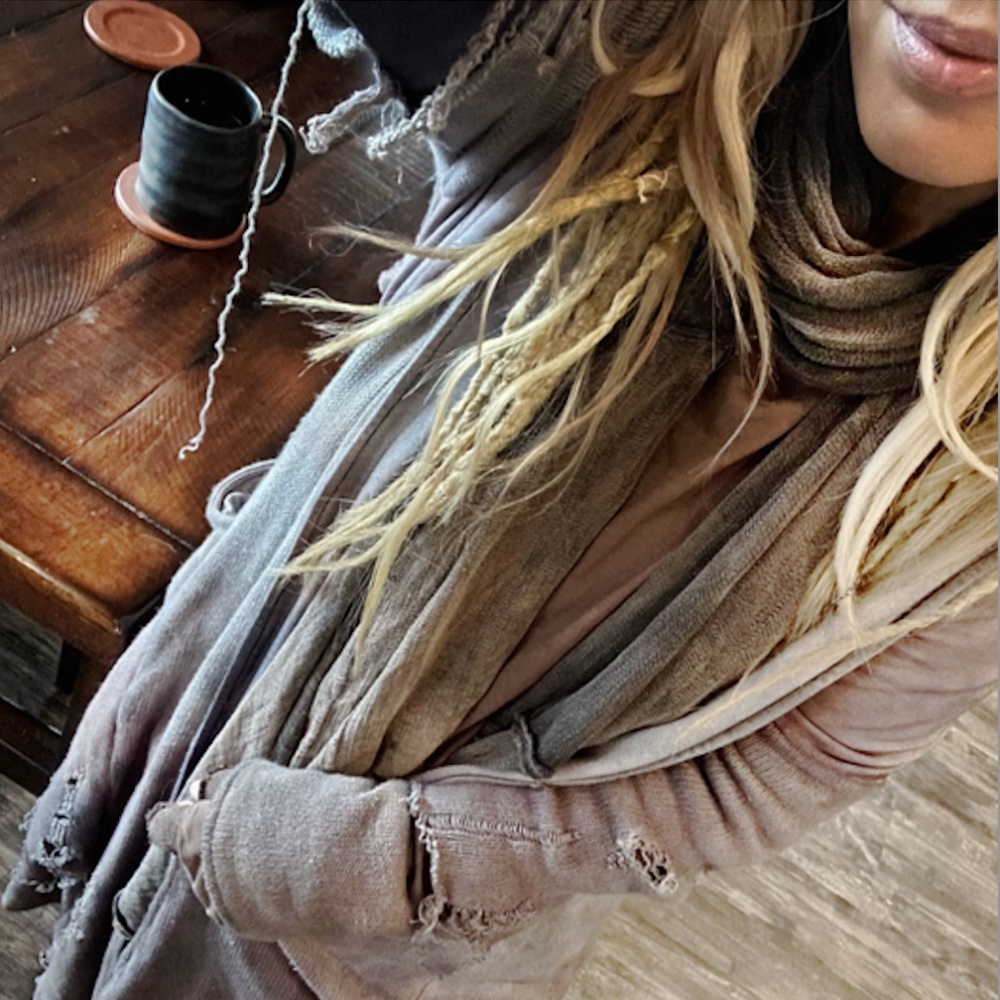 distressed dystopian robe cardigan